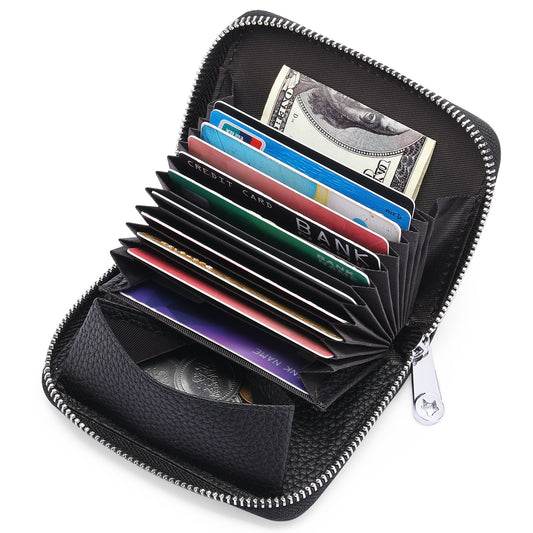Sendefn Small Wallet for Women, RFID Blocking Credit Card Holder Zipper Card Case Wallet