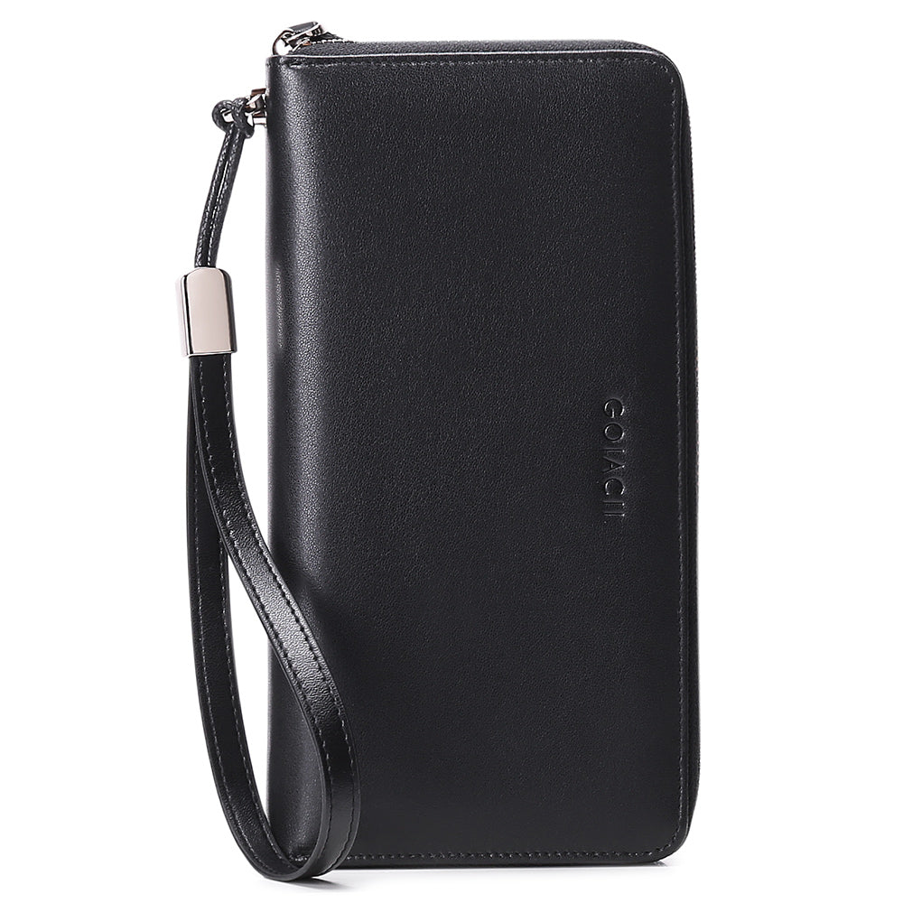 Sendefn Womens Wristlet Wallet RFID Blocking Leather Credit Card Holder Phone Clutch Purse