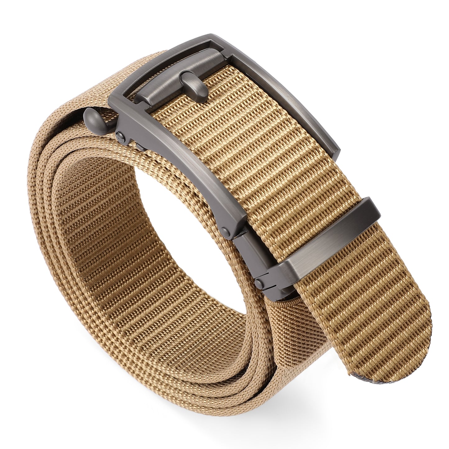 SENDEFN Ratchet Golf Belt for Men, Nylon Web Belt with Automatic Slide Buckle With Gift Box