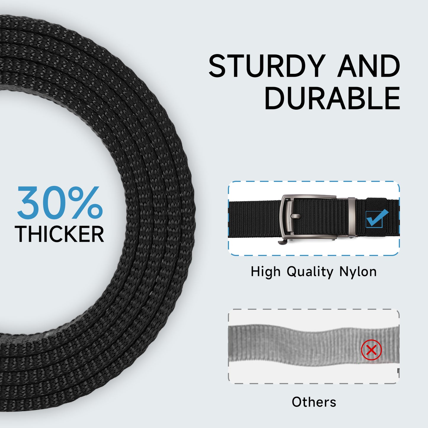 SENDEFN Ratchet Golf Belt for Men, Nylon Web Belt with Automatic Slide Buckle With Gift Box