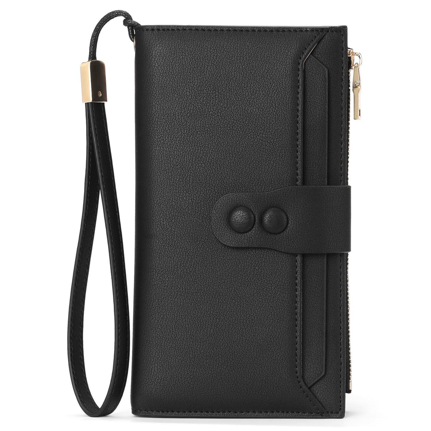 SENDEFN Wallets for Women Genuine Leather Credit Card Holder with RFID Blocking Large Capacity Wristlet