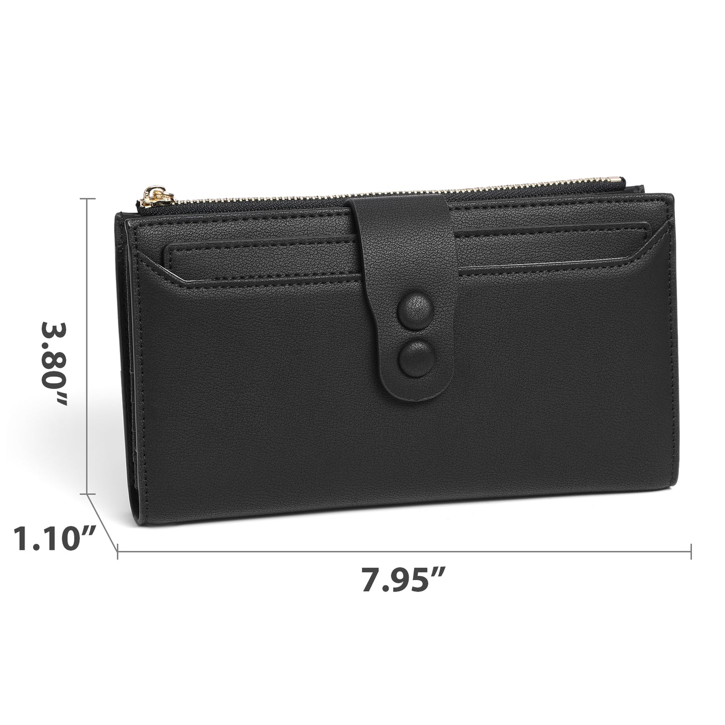 SENDEFN Wallets for Women Genuine Leather Credit Card Holder with RFID Blocking Large Capacity Wristlet