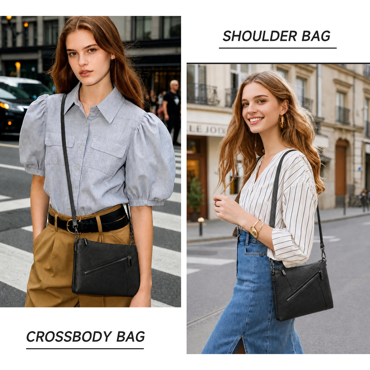 SENDEFN Small Crossbody Bags for Women Trendy Clutch Purse PU Leather Shoulder Bags with Adjustable Strap