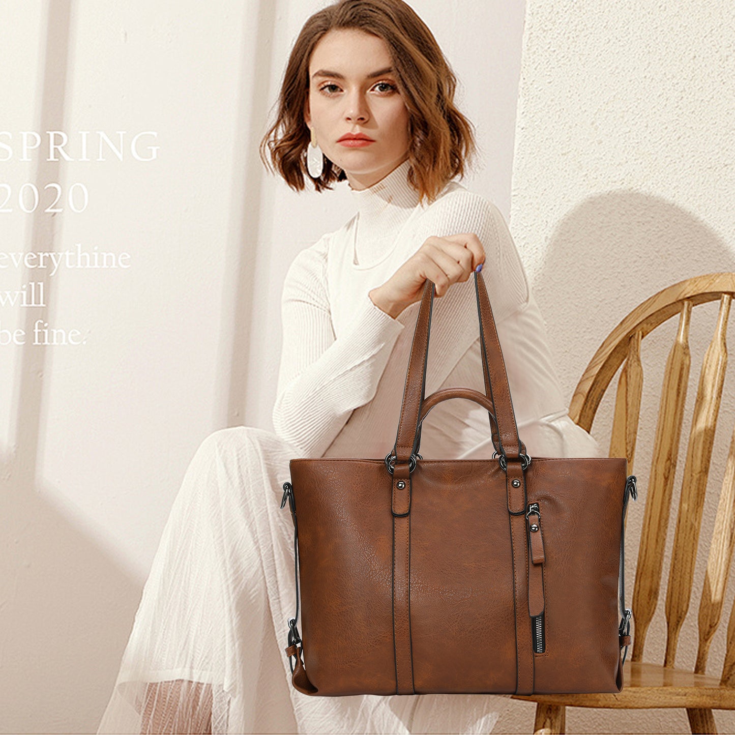 SENDEFN Women Fashion Handbags Wallet Tote Bag Shoulder Bag Top Handle Satchel Purse Set