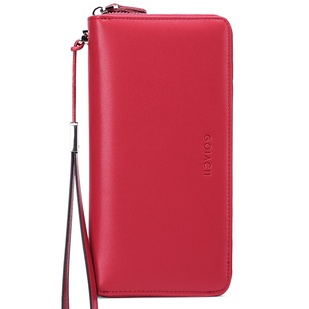 Sendefn Womens Wristlet Wallet RFID Blocking Leather Credit Card Holder Phone Clutch Purse