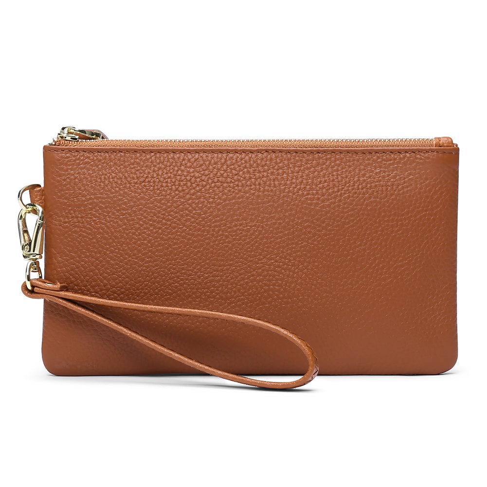 Sendefn Women's Wristlet Clutch Slim Leather Wallet RFID Blocking Handbag