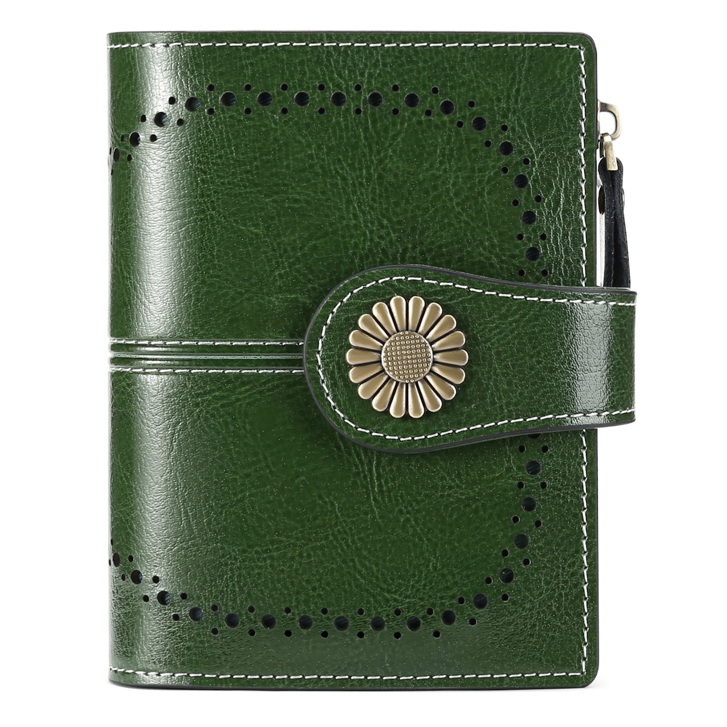 Sendefn Small Women Wallet Genuine Leather Bifold Purse RFID Blocking Card Holder