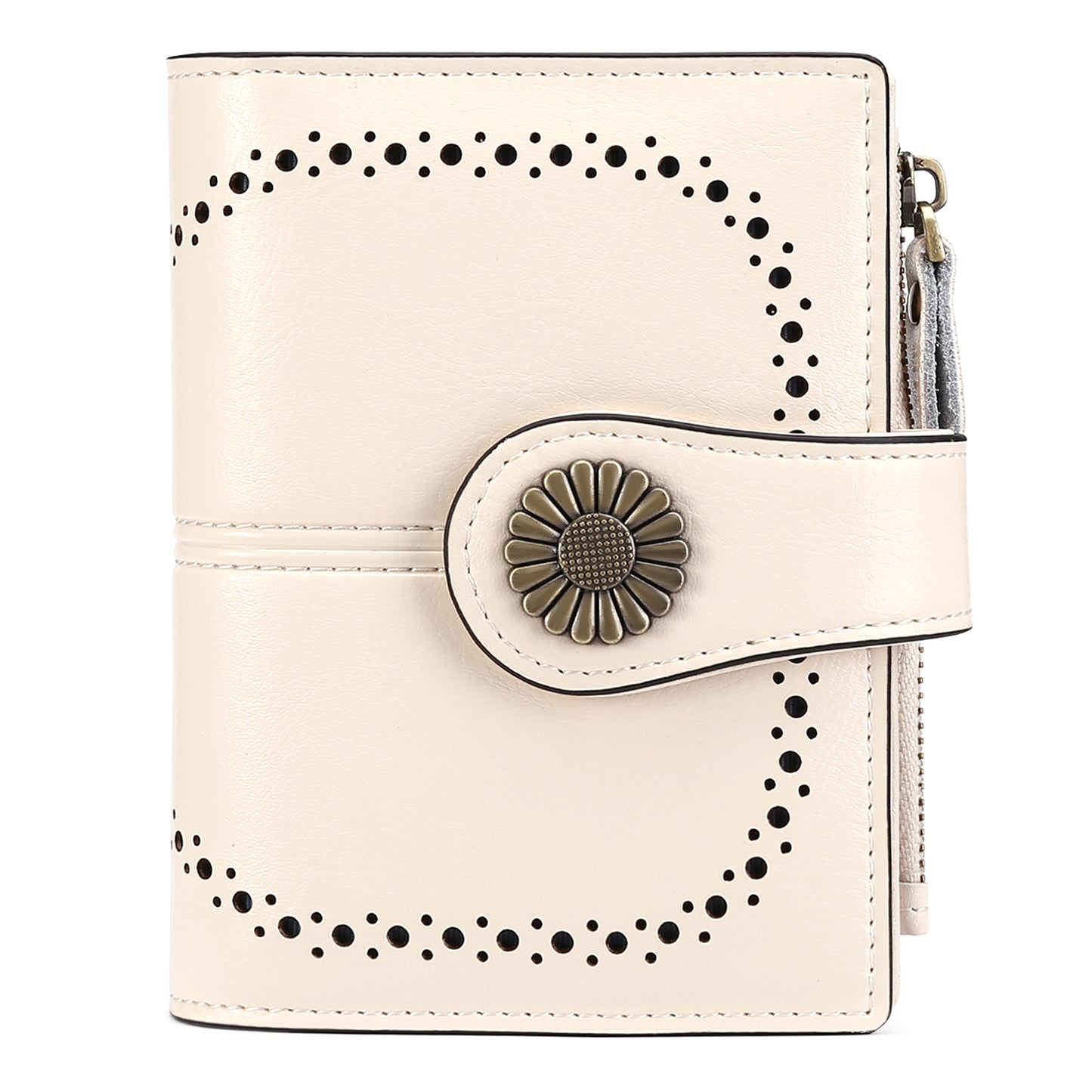Sendefn Small Women Wallet Genuine Leather Bifold Purse RFID Blocking Card Holder