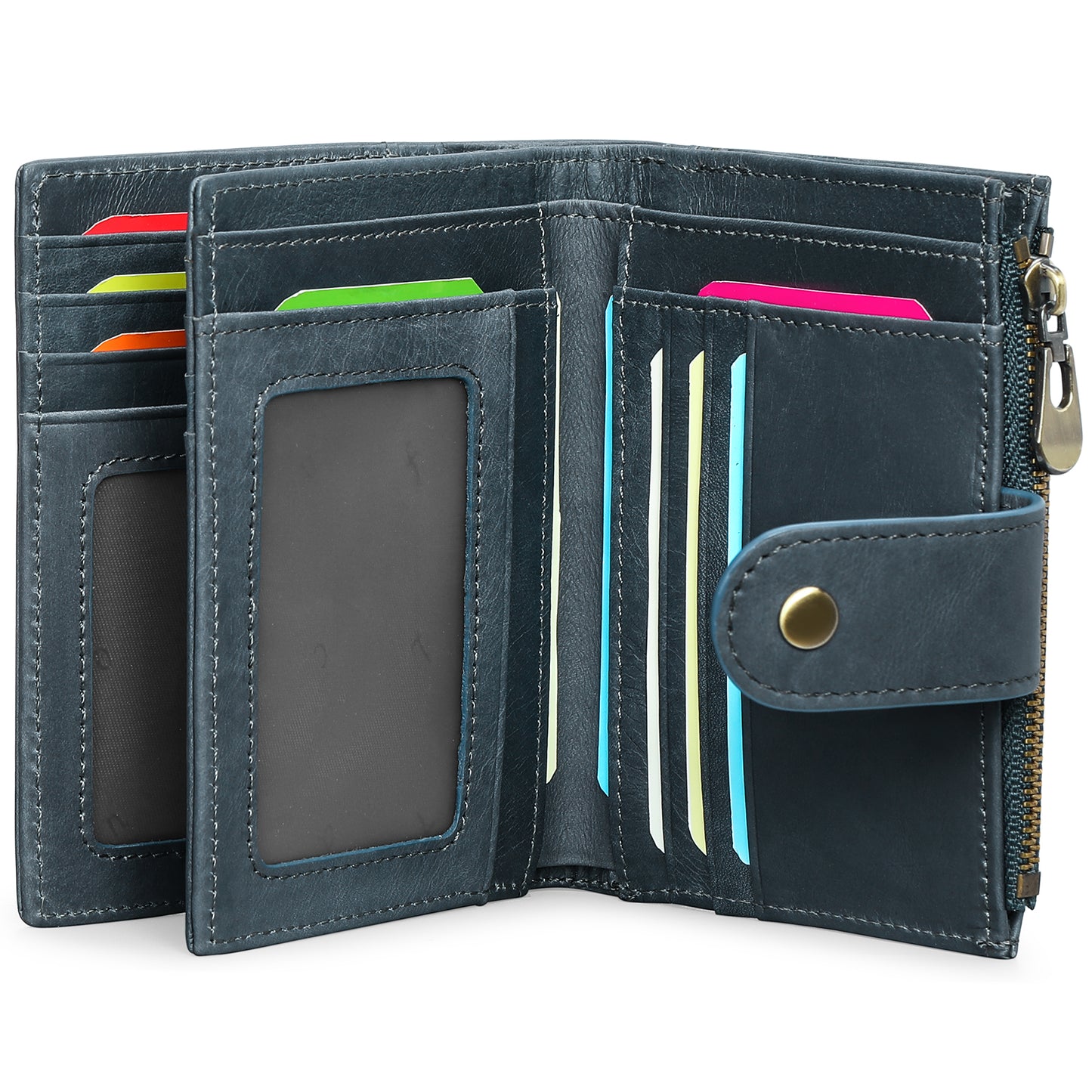 Sendefn Trifold Wallets for Men Genuine Leather Credit Card Holder with RFID Blocking
