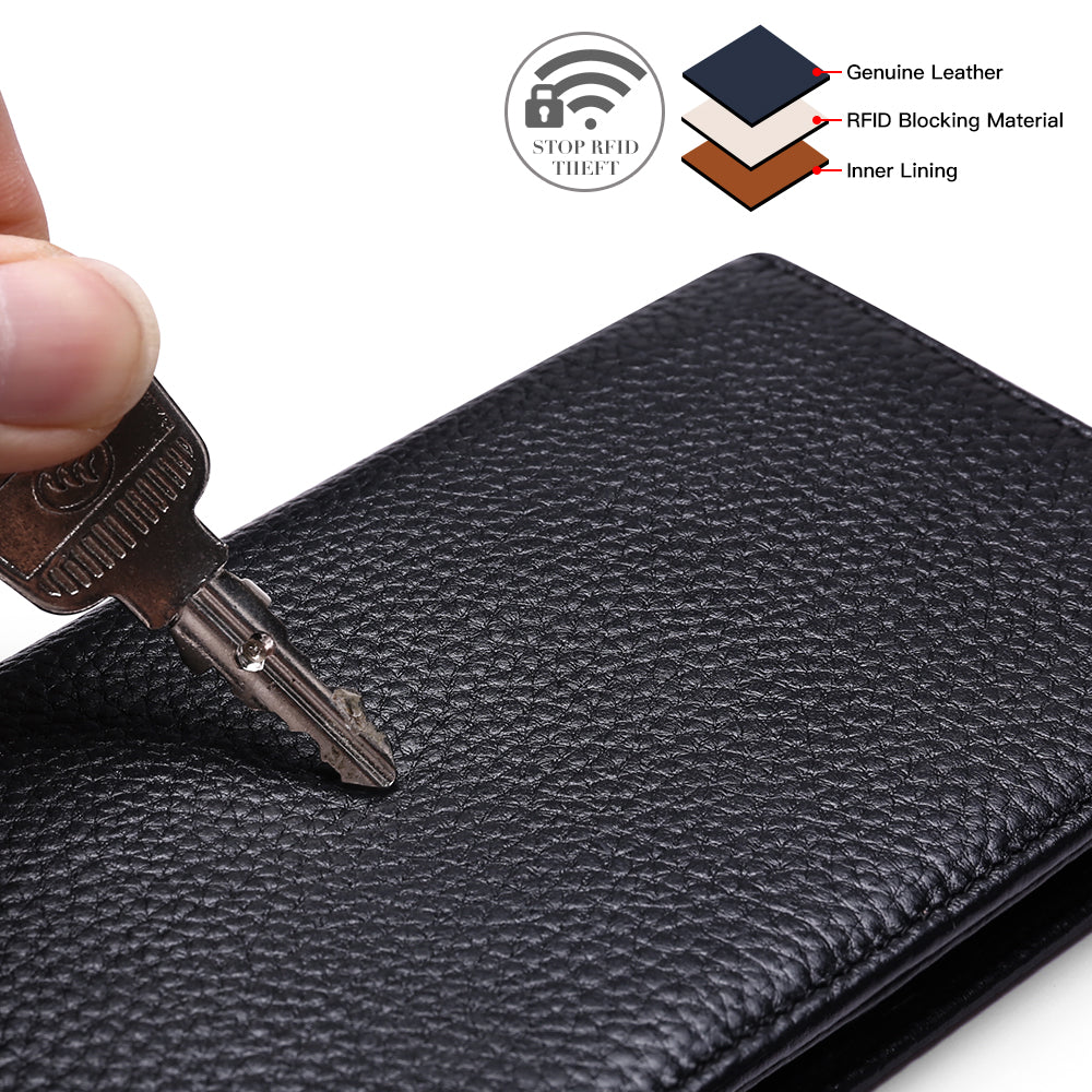 Sendefn Wallets for Women RFID Blocking Ultra Slim Real Leather Credit Card Holder Clutch