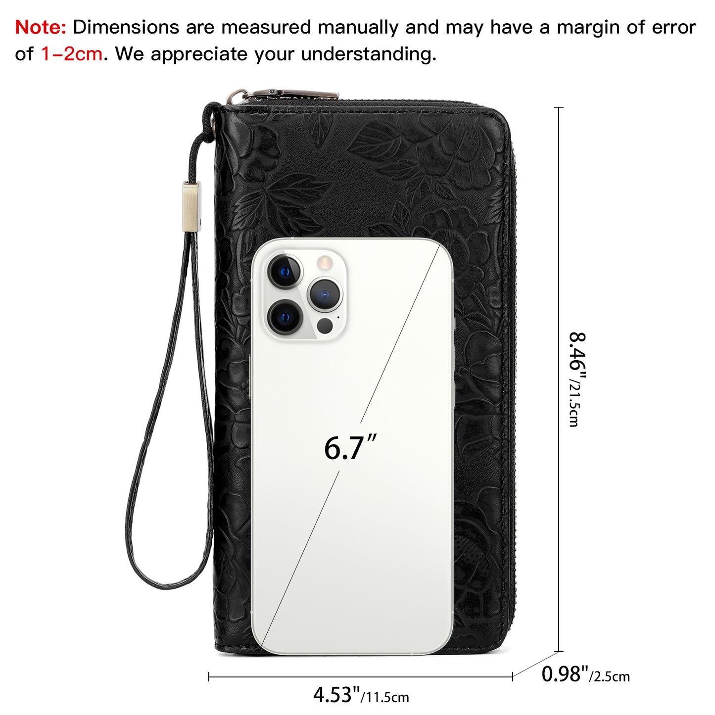 SENDEFN Womens Print Floral Wallet Leather Credit Card Holder Wallet RFID Wristlet Wallet for Women Ladies Clutch Long Purses