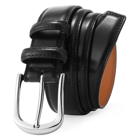 SENDEFN Men's Leather Belt with Metal Buckle,Classic Work Business Dress Belt in Gift Box