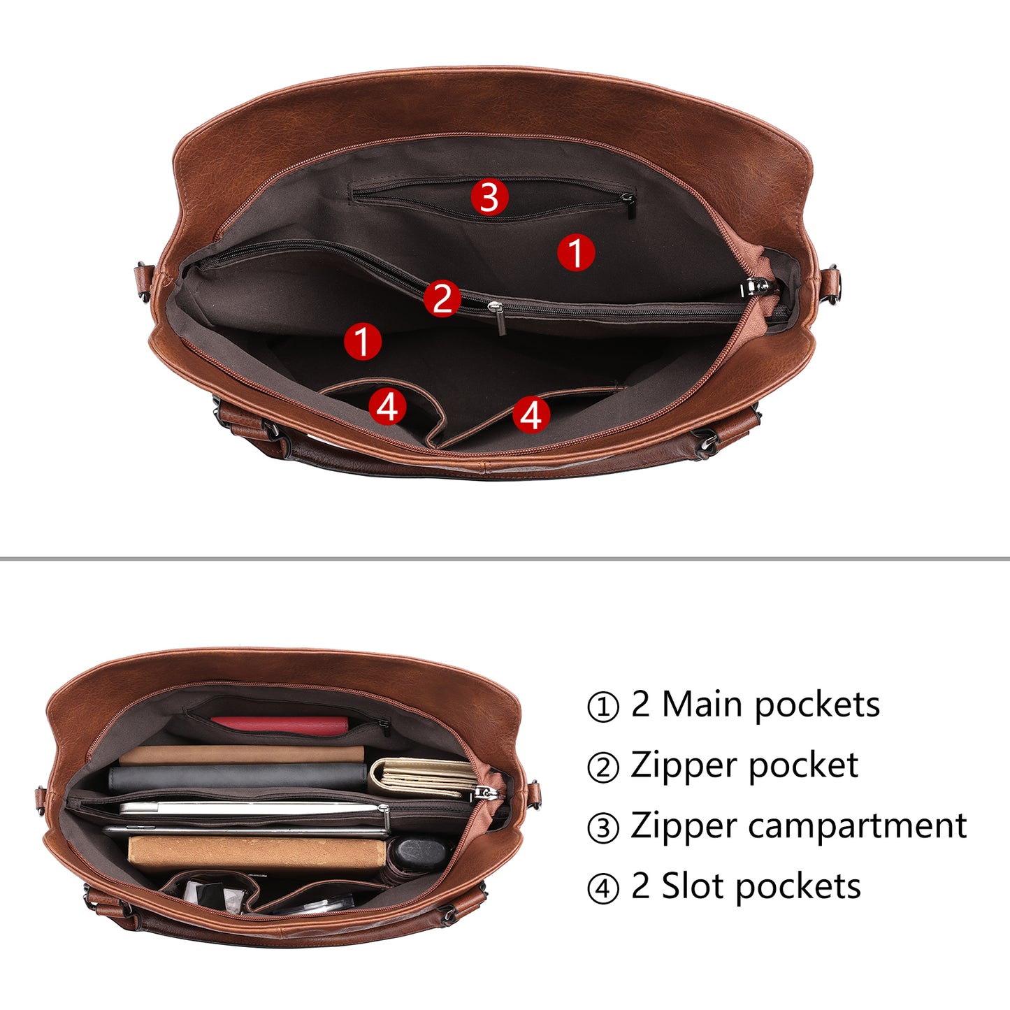 SENDEFN Tote Bag for Women Leather Shoulder Bags Fashion Sling Bags and Handbags with Adjustable Shoulder Strap