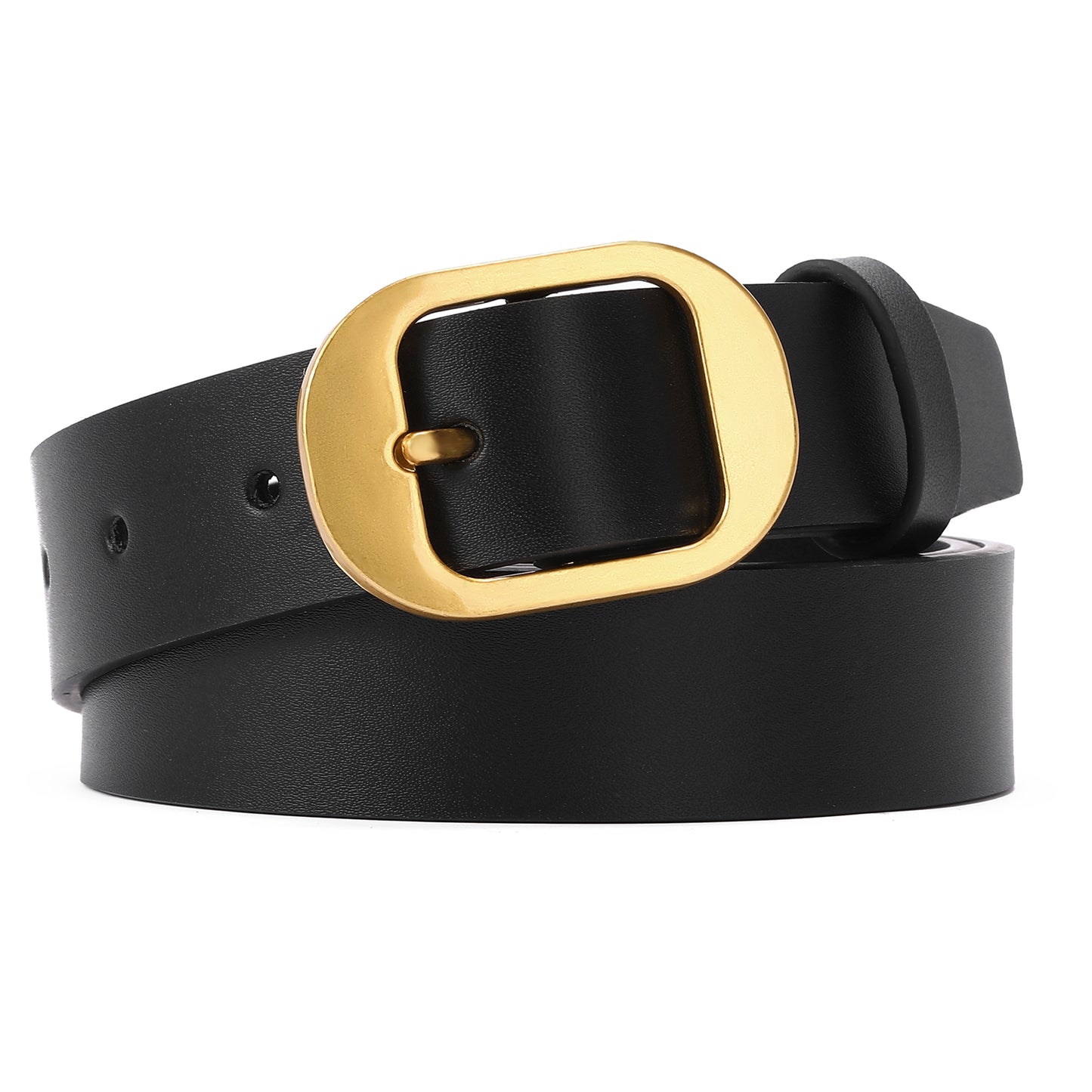 SENDEFN Women's Casual Leather Belts for Jeans Pants Ladies Belt Fashion Vintage Gold Pin Buckle