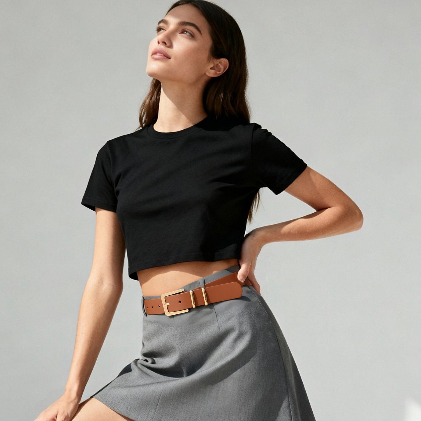 SENDEFN 2 Pack Women Leather Belts with Pin Buckle Waist Belt for Jeans Pants Dresses
