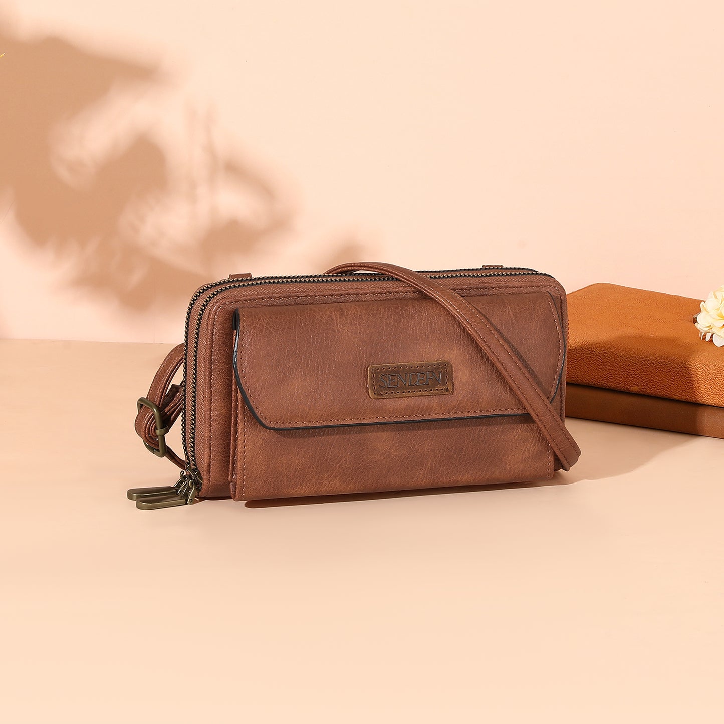 SENDEFN Small Crossbody Phone Purses for Women Vegan Leather Crossbody Bags Shoulder Handbags