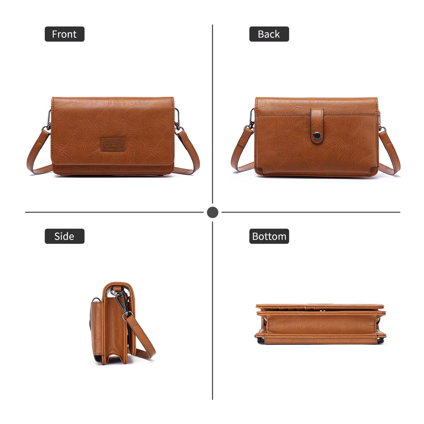 Sendefn Crossbody Bags For Women,Wallet Phone Purse Shoulder handbags Multi-Function Small RFID Clutch Card Holder