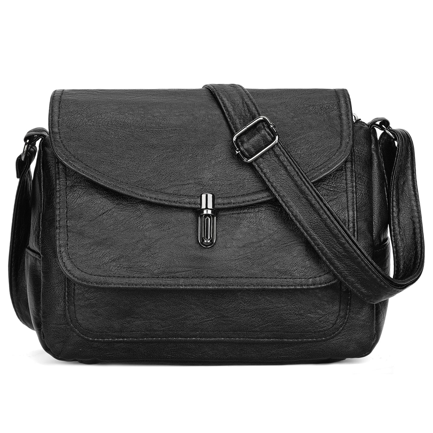 SENDEFN Crossbody Purses for Women Trendy Soft Leather Medium Handbags and Multi Pocket Shoulder Bag