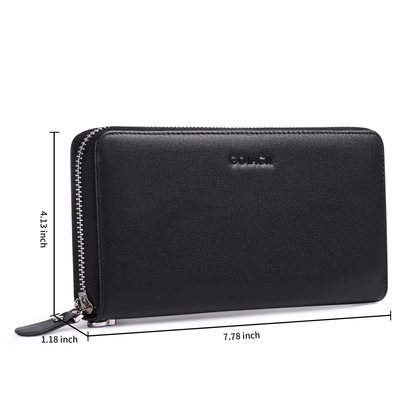 Sendefn Womens Wristlet Wallet RFID Blocking Leather Credit Card Holder Phone Clutch Purse