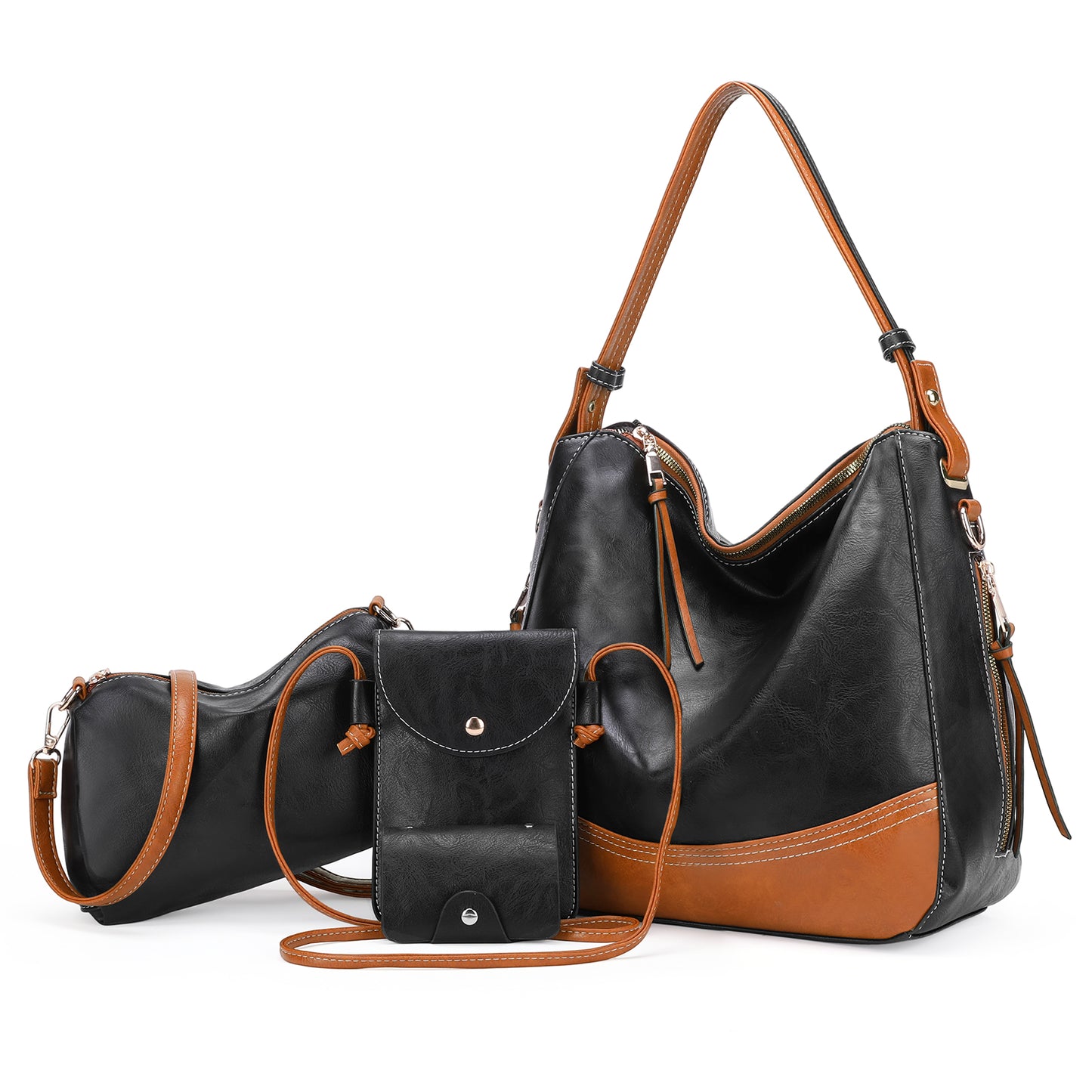 SENDEFN Women Fashion Handbags Wallet Tote Bag Shoulder Bag Top Handle Satchel Purse Set 4pcs