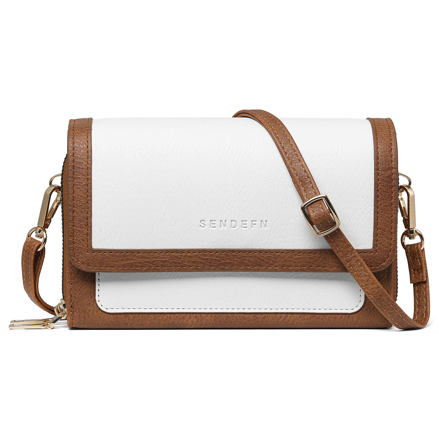 SENDEFN Crossbody Bags for Women Vegan Leather Purses Woman Fashion Shoulder Bag with Adjustable Strap