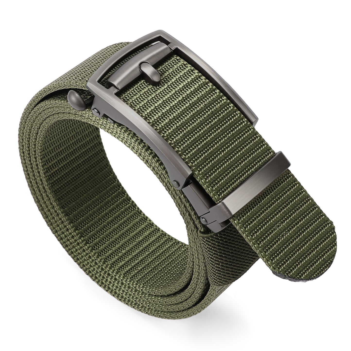 SENDEFN Ratchet Golf Belt for Men, Nylon Web Belt with Automatic Slide Buckle With Gift Box