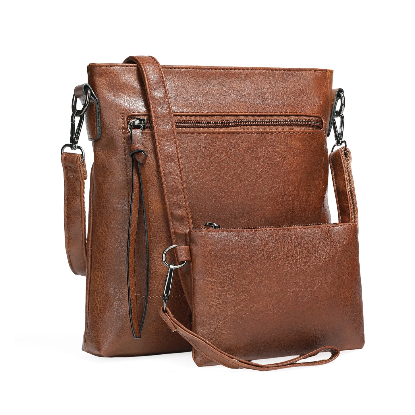 SENDEFN Real Leather Purse for Women Crossbody Bag Travel Shoulder Handbag Vintage Tassel Zipper