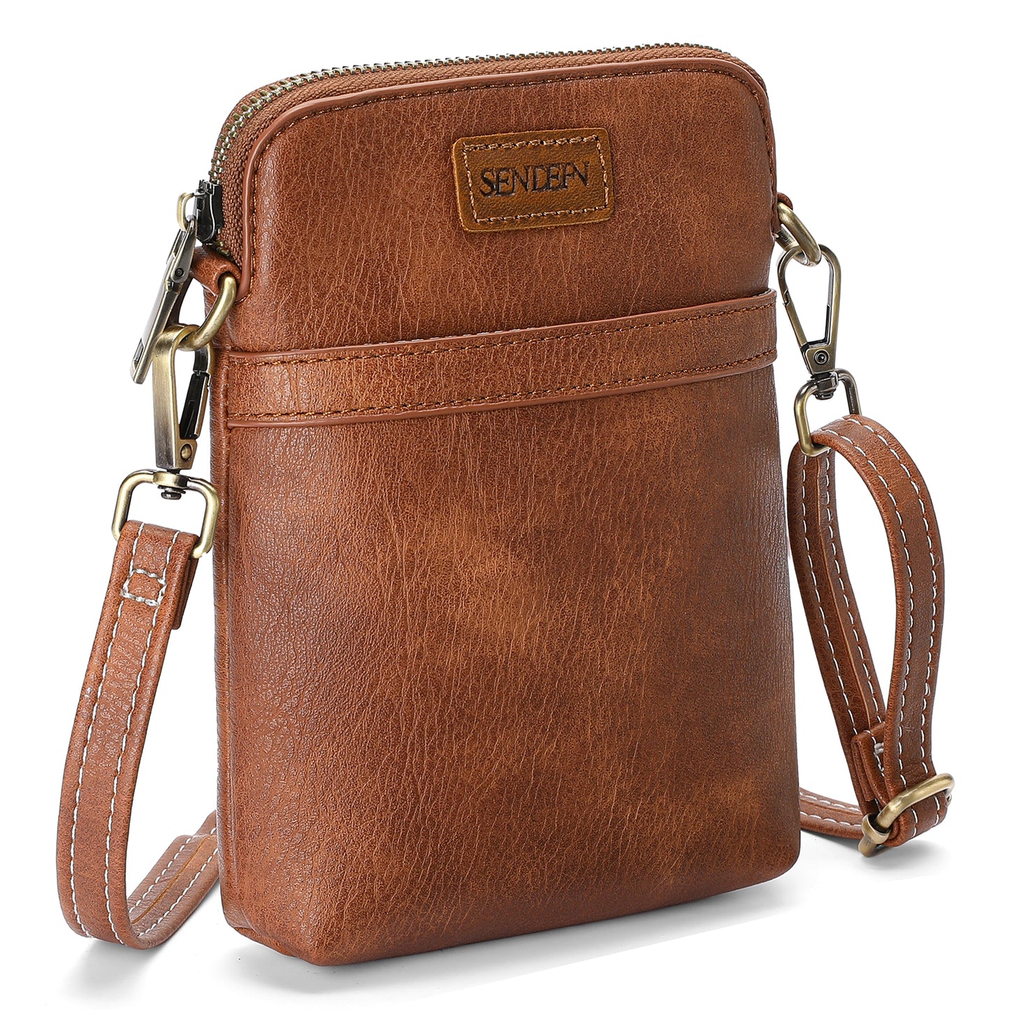 SENDEFN Vegan Leather Small Crossbody Bags for Women Designer Cell Phone Bag Purses Adjustable Strap