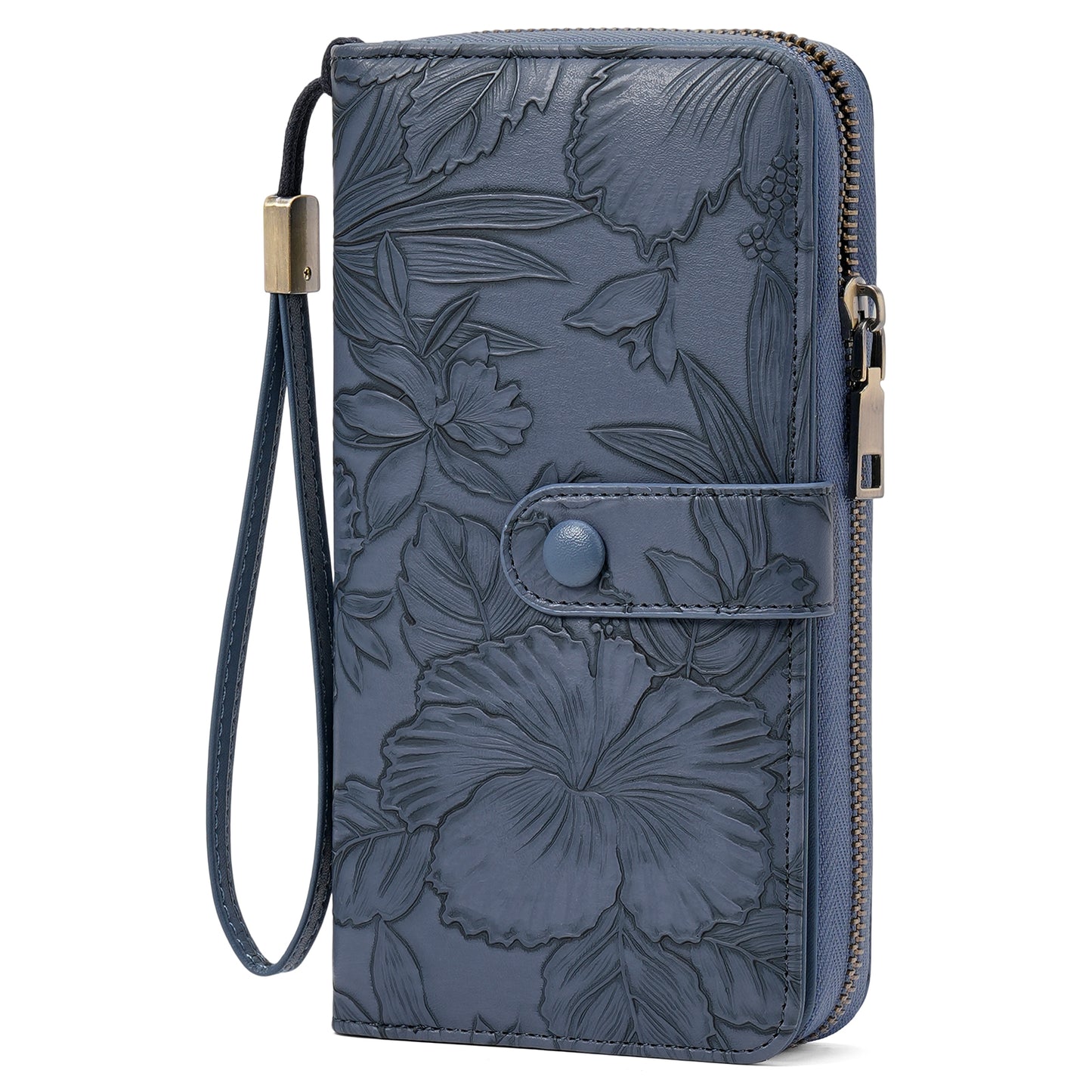 SENDEFN Womens Wallet Rfid Vegan Leather Multi Card Slots Wallets Large Capacity Wristlet Travel Purse for Women