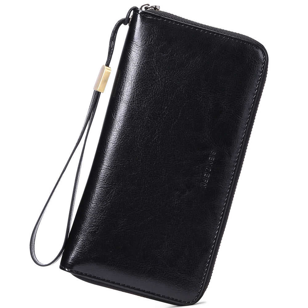 Sendefn Women Leather Wallets RFID Blocking Zip Around Credit Card Holder Phone Clutch