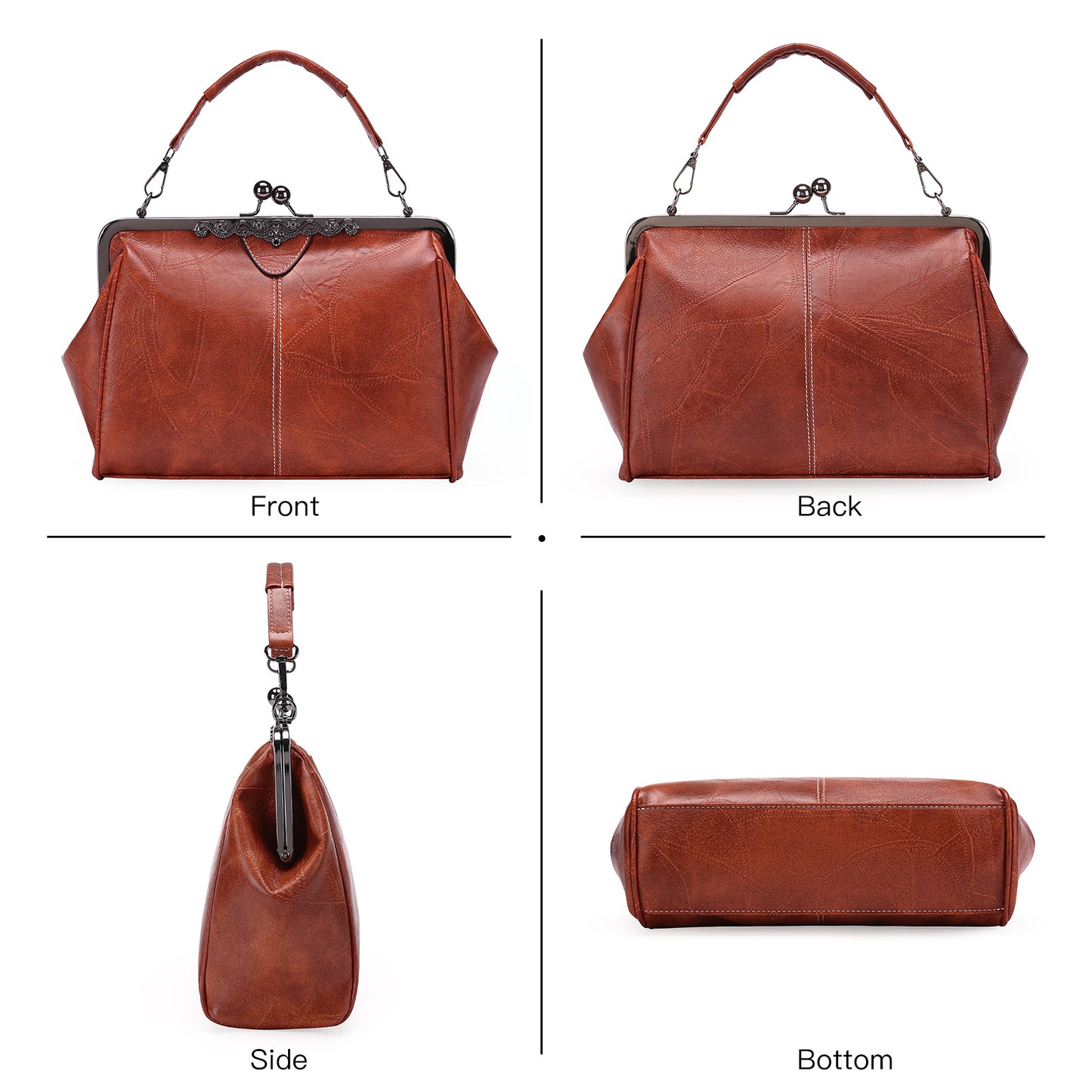 SENDEFN Crossbody bags for women trendy, Fashion Leather Shoulder Clip Bag,Ladies Classic Handbag Light Purse with Adjustable Strap