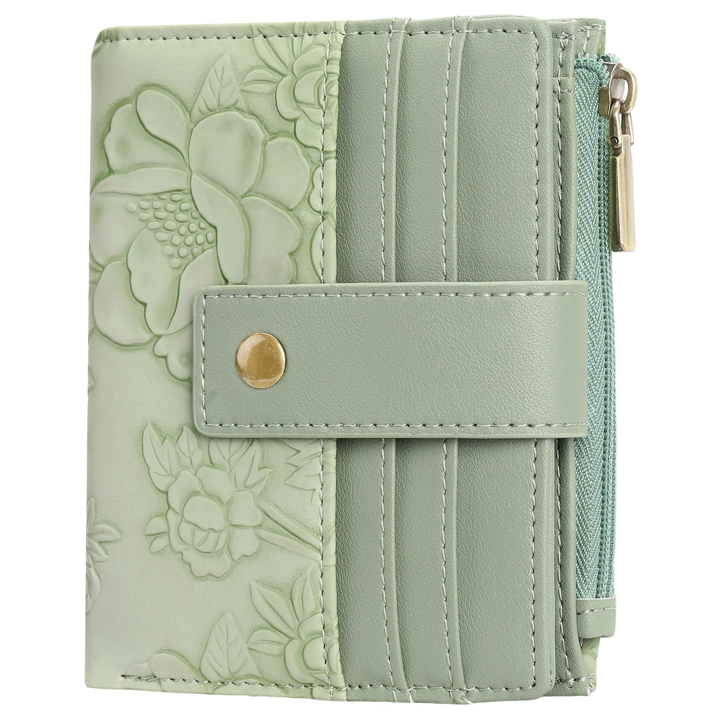 SENDEFN Wallet for Women RFID Blocking Leather Bifold Wallet Credit Card Holder for Women Ladies Small Wallet With Zipper Pocket