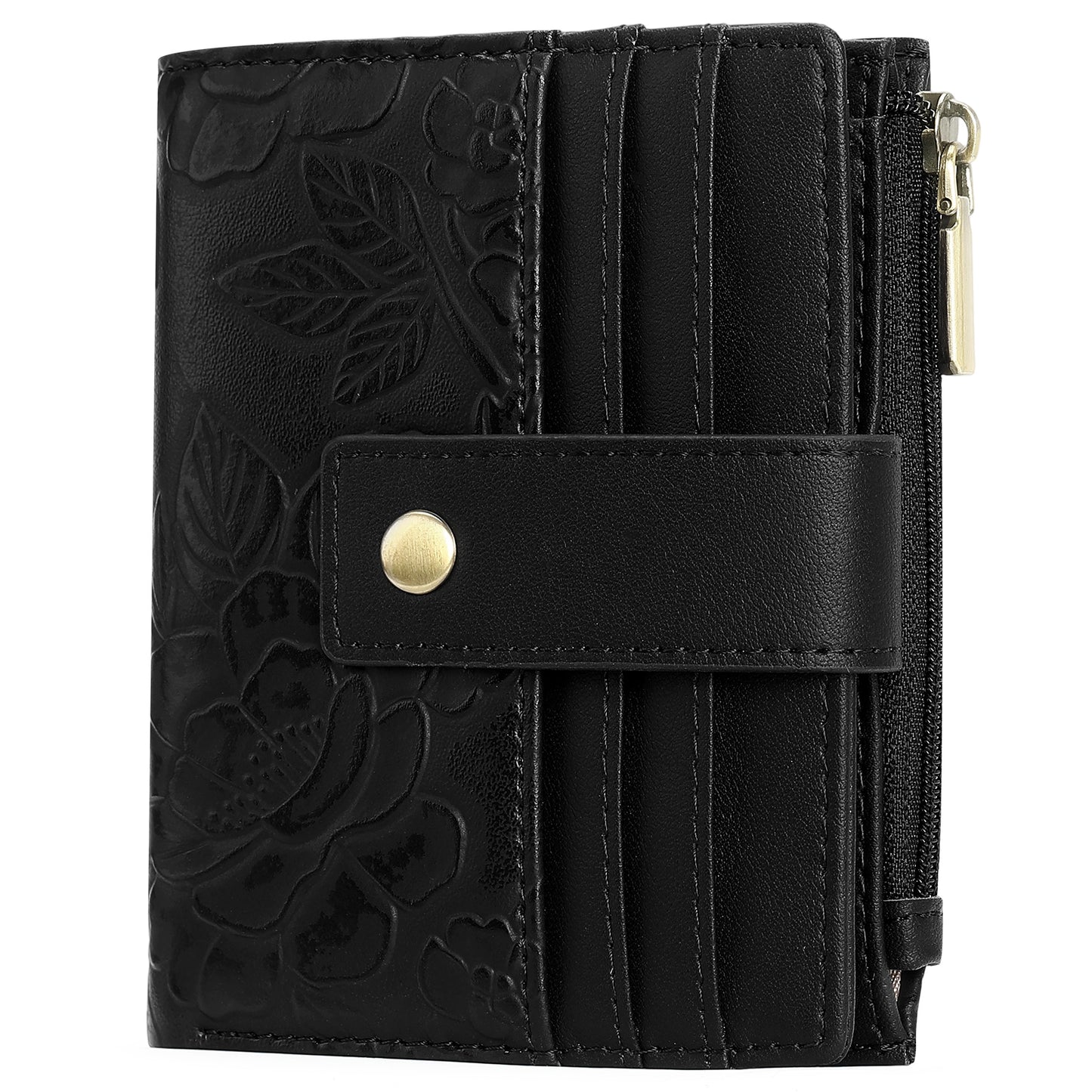 SENDEFN Wallet for Women RFID Blocking Leather Bifold Wallet Credit Card Holder for Women Ladies Small Wallet With Zipper Pocket