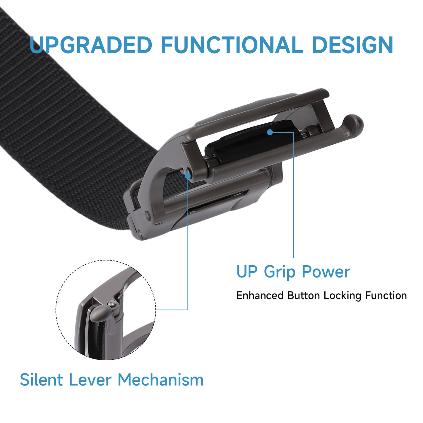 SENDEFN Ratchet Golf Belt for Men, Nylon Web Belt with Automatic Slide Buckle With Gift Box