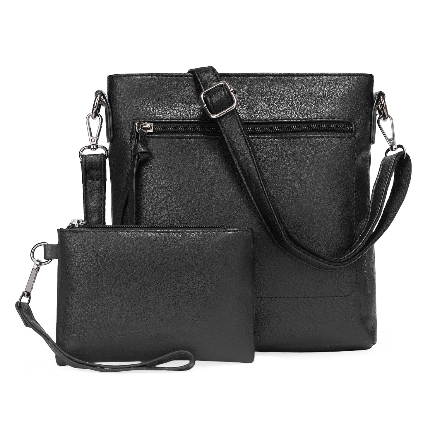 SENDEFN Real Leather Purse for Women Crossbody Bag Travel Shoulder Handbag Vintage Tassel Zipper