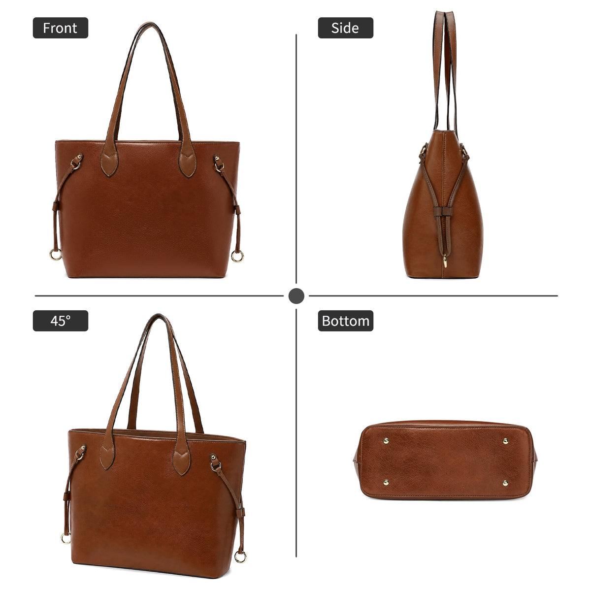 SENDEFN Tote Bags with Zipper Leather Purses and Handbags for Women Large Hobo Shoulder Bag