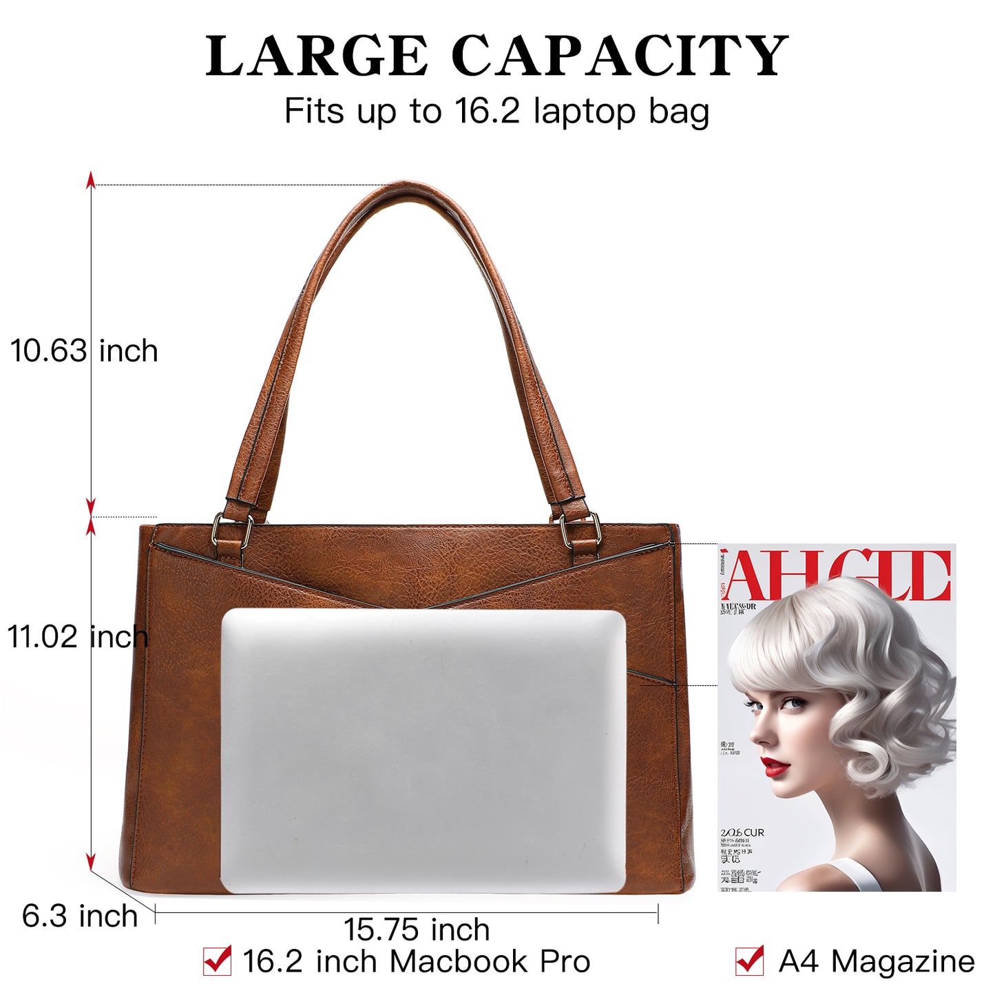 SENDEFN Women PU Leather Large Tote Bag Crossbody Shoulder Top Handle Designer Handbag