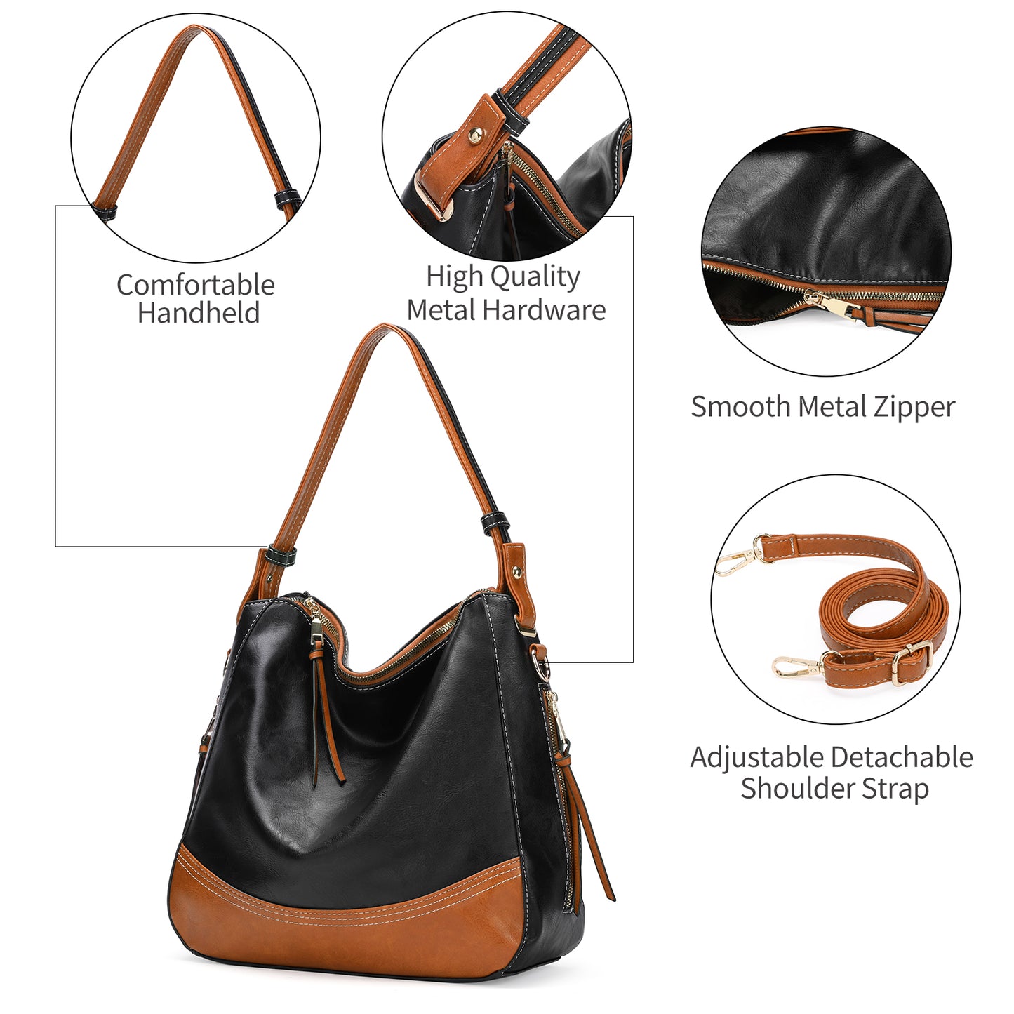 SENDEFN Women Fashion Handbags Wallet Tote Bag Shoulder Bag Top Handle Satchel Purse Set 4pcs