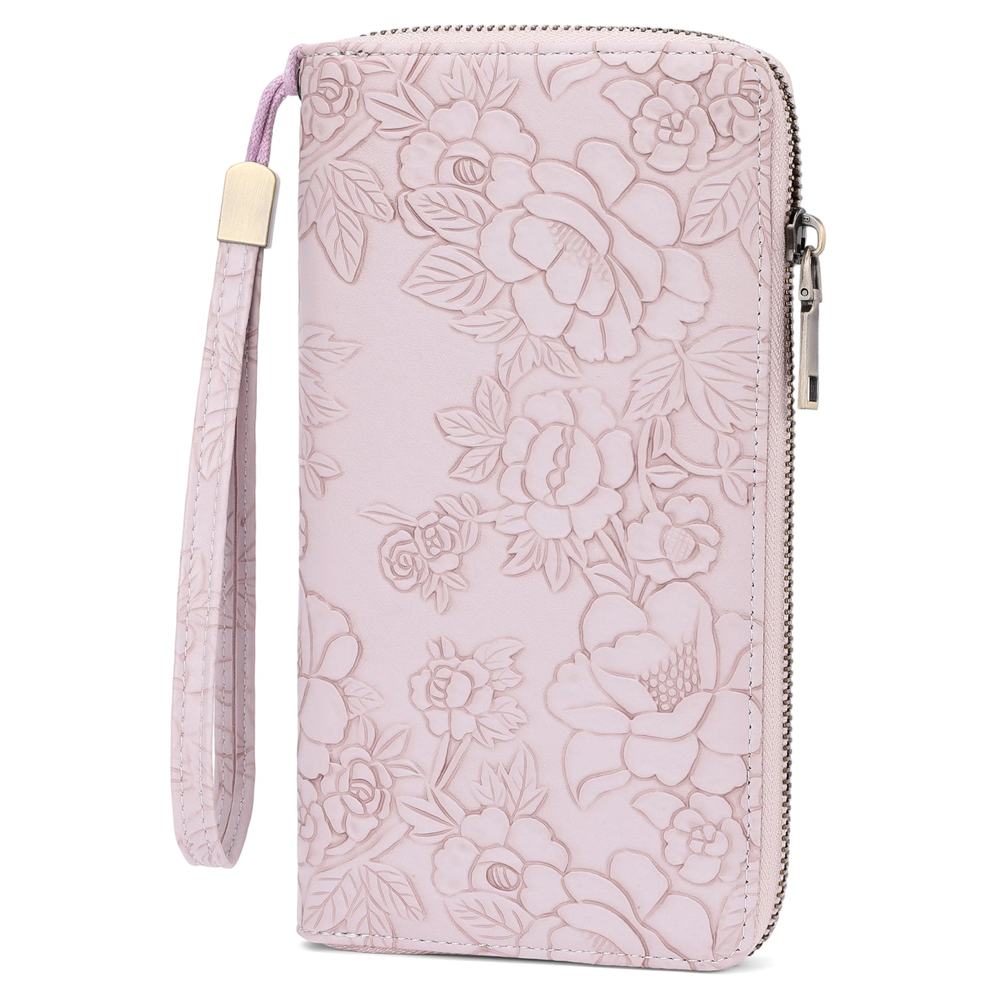 SENDEFN Womens Print Floral Wallet Leather Credit Card Holder Wallet RFID Wristlet Wallet for Women Ladies Clutch Long Purses