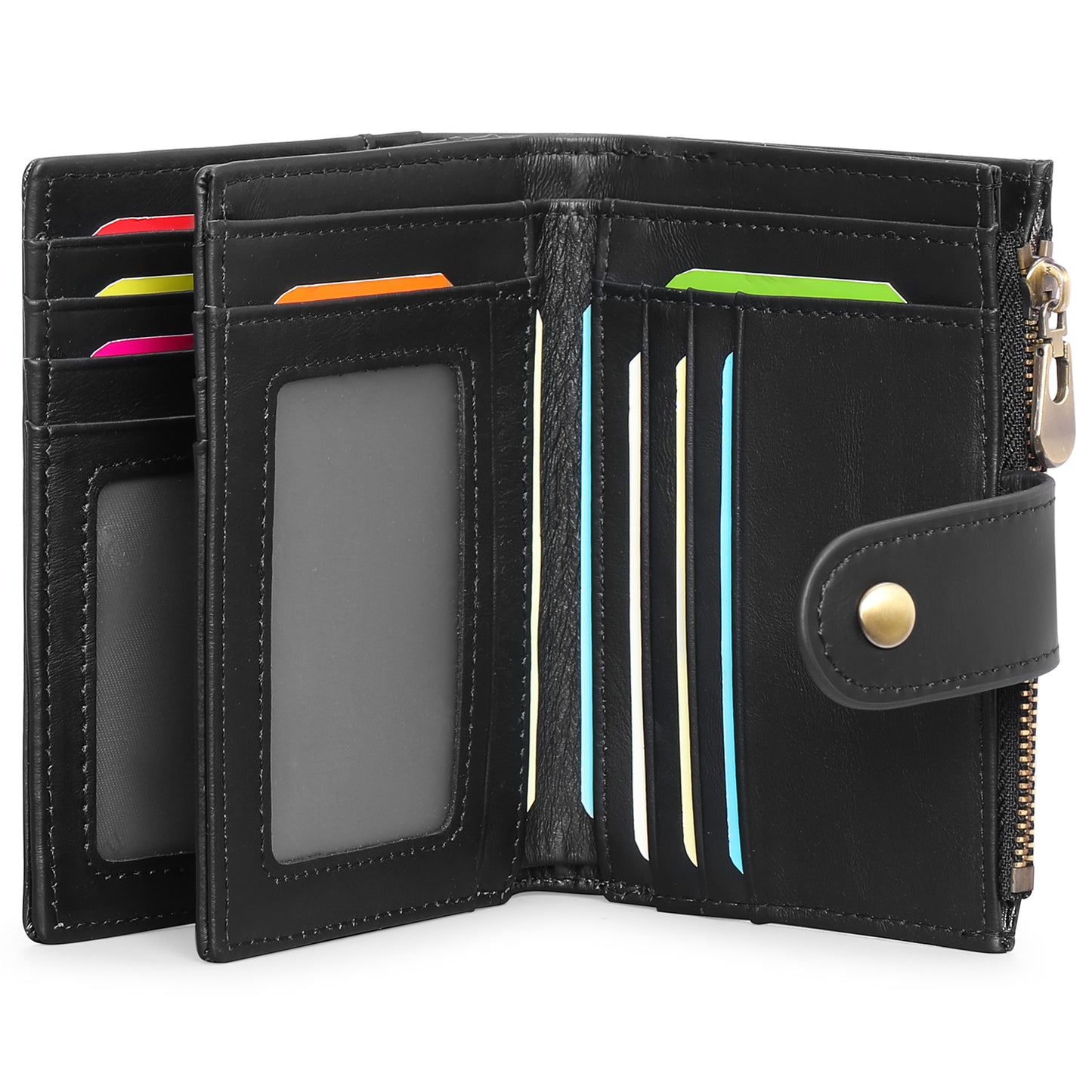 Sendefn Trifold Wallets for Men Genuine Leather Credit Card Holder with RFID Blocking