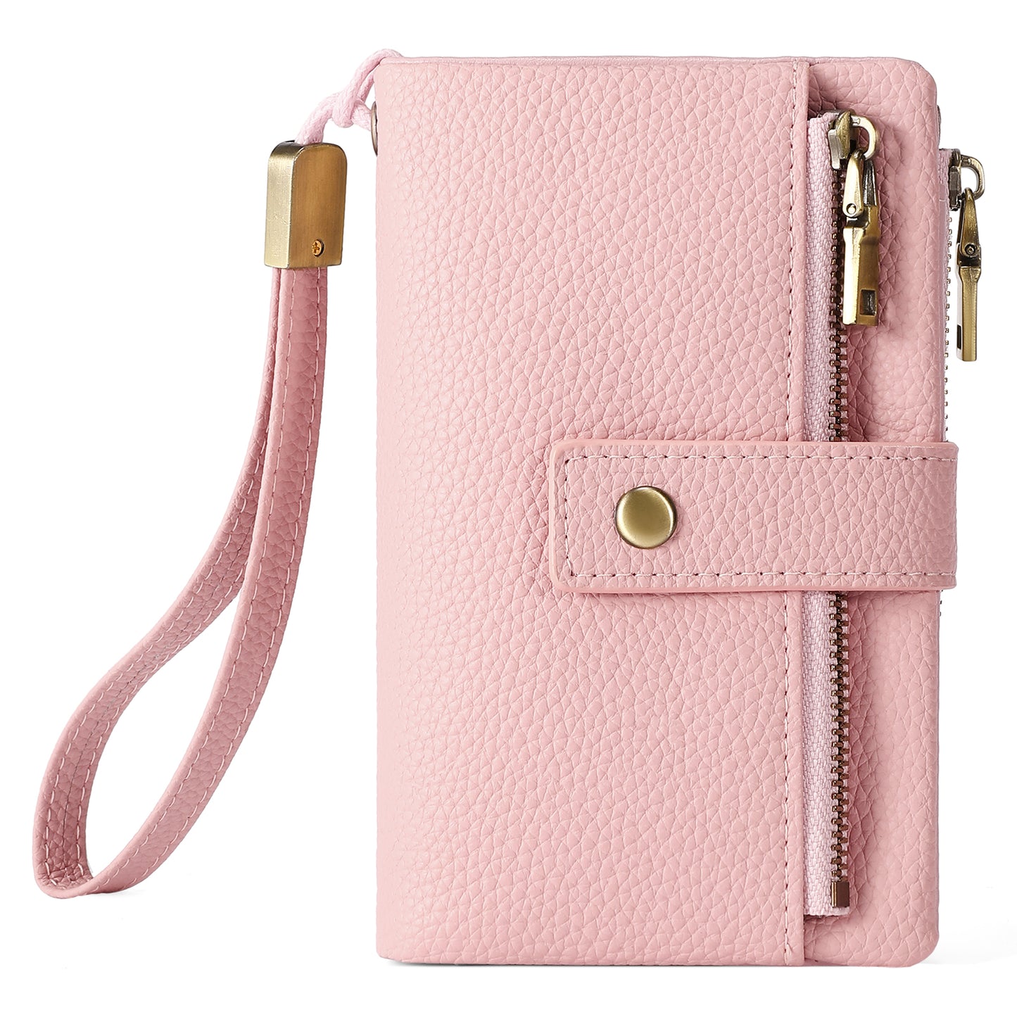 SENDEFN Small Womens Wallet Leather Bifold Card Holder RFID Blocking with Zipper Coin Pocket