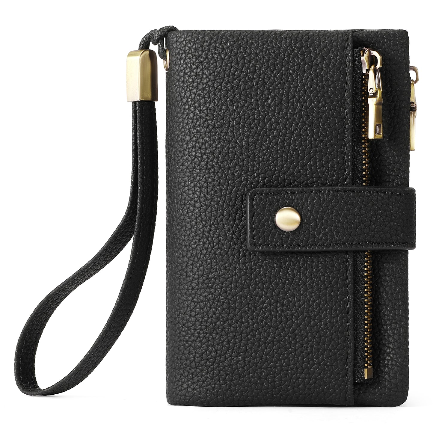 SENDEFN Small Womens Wallet Leather Bifold Card Holder RFID Blocking with Zipper Coin Pocket