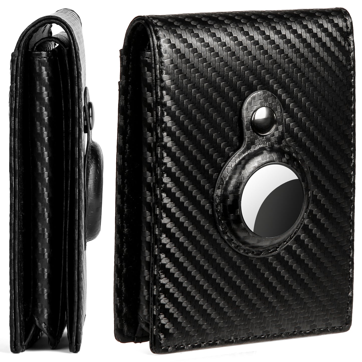SENDEFN Slim Men's Leather Wallet with AirTag Holder RFID Blocking Bifold Credit Card Wallets