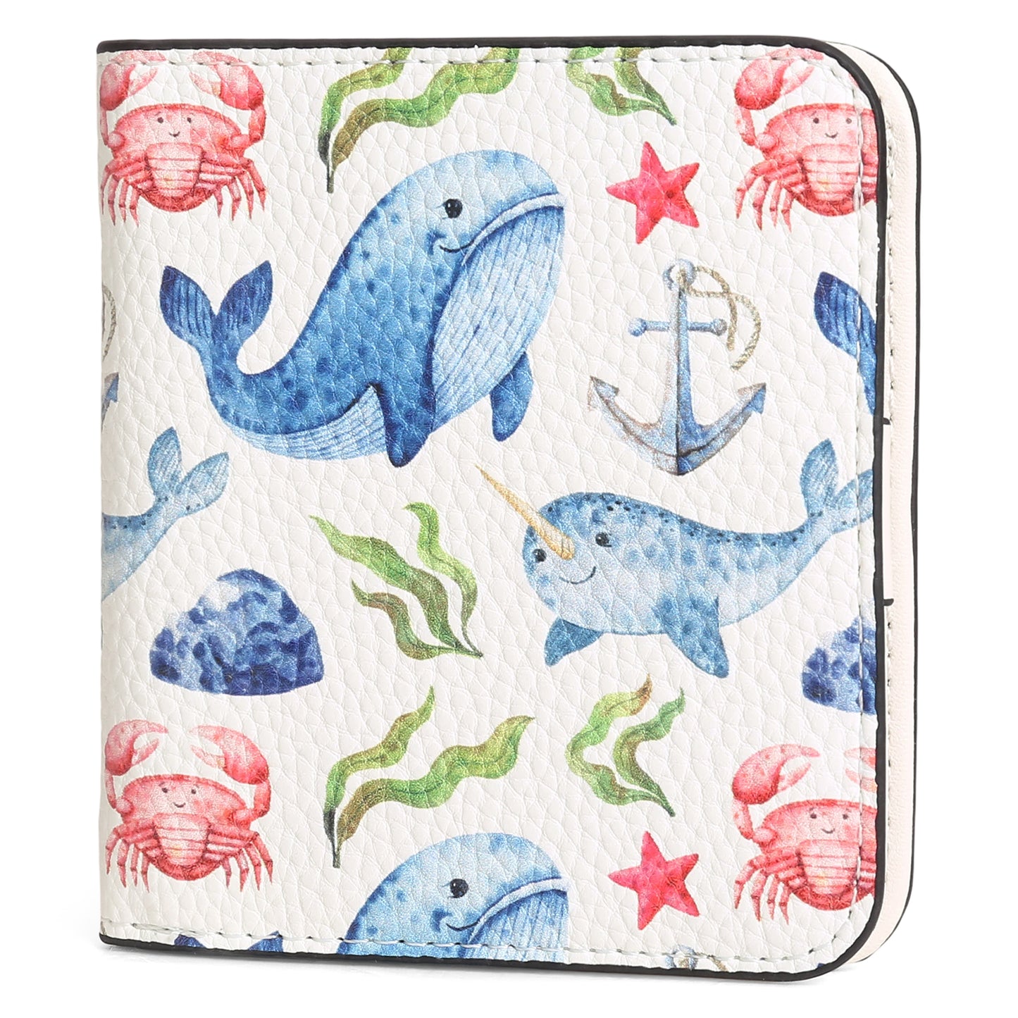 SENDEFN Pumpkin Pattern Small Rfid Women Wallet Bifold Zipper Coin Pocket Leather Compact Cash Credit Card Holder Travel Wallet for Female Ladies 1 ID Window 6 Card Slots