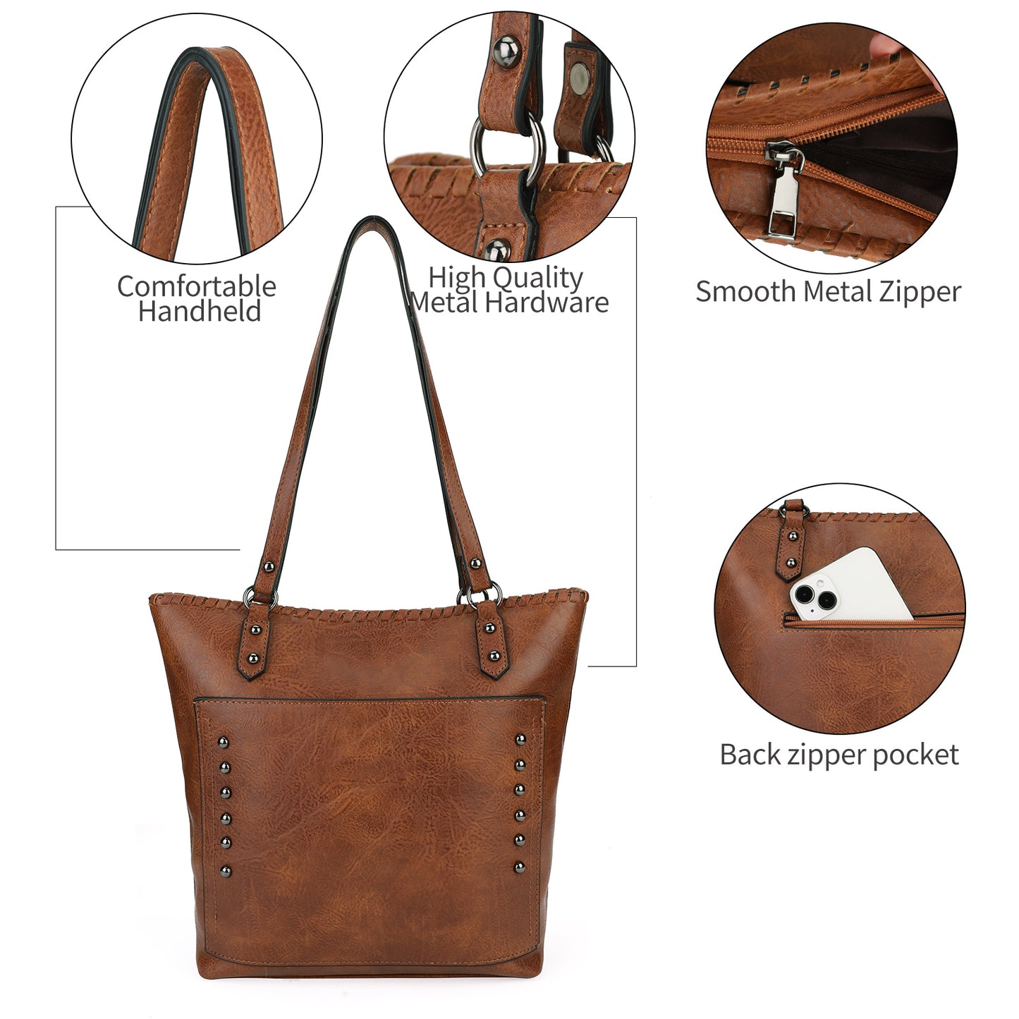 SENDEFN Purses for Women Fashion Handbags Tote Shoulder Bags Casual Crossbody Bags with Small Wallet