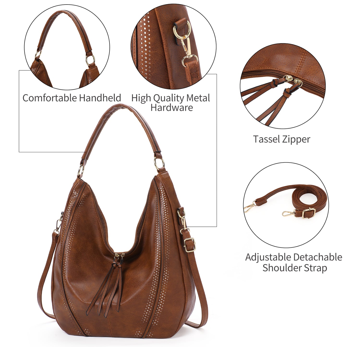 SENDEFN Women Large Crossbody Bags Ladies Shoulder Handbags purse with Adjustable Strap for Work Travel Everyday