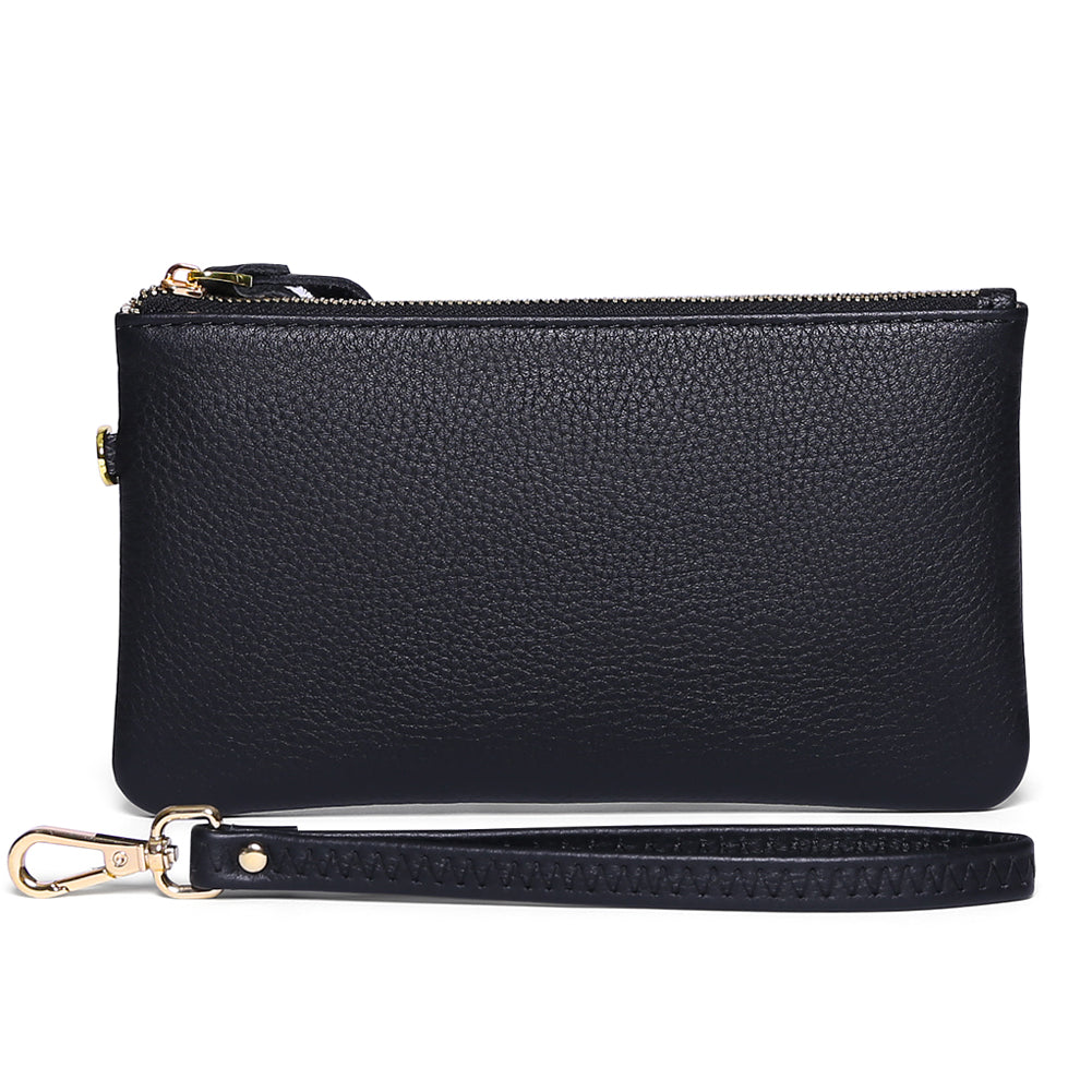 Sendefn Women's Wristlet Clutch Slim Leather Wallet RFID Blocking Handbag