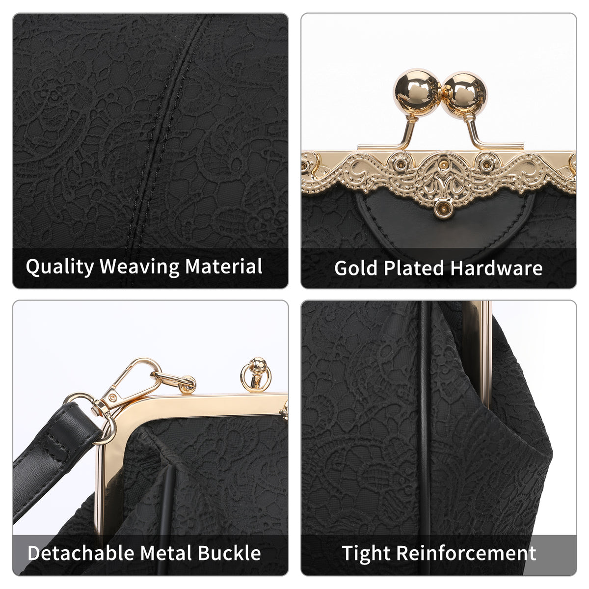 SENDEFN Handbag for Women Shoulder Bag Kiss Lock Medium Top Handle Satchel Purse Retro Crossbody Bag