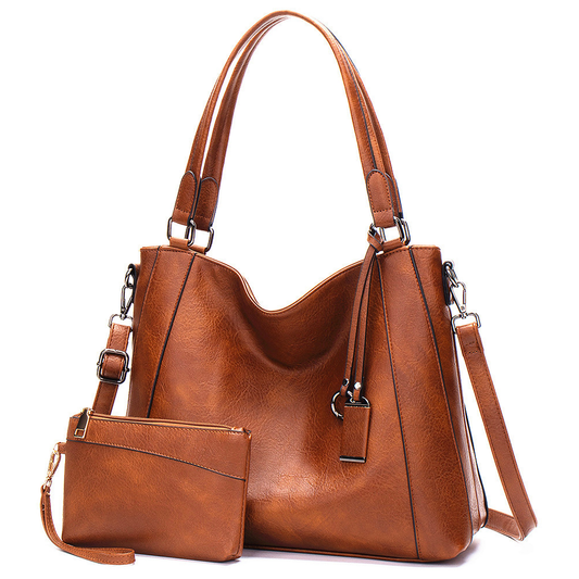 Sendefn Women Tote Bag Handbags Leather Hobo Shoulder Bags Top Handle Satchel Purse Set 2pcs