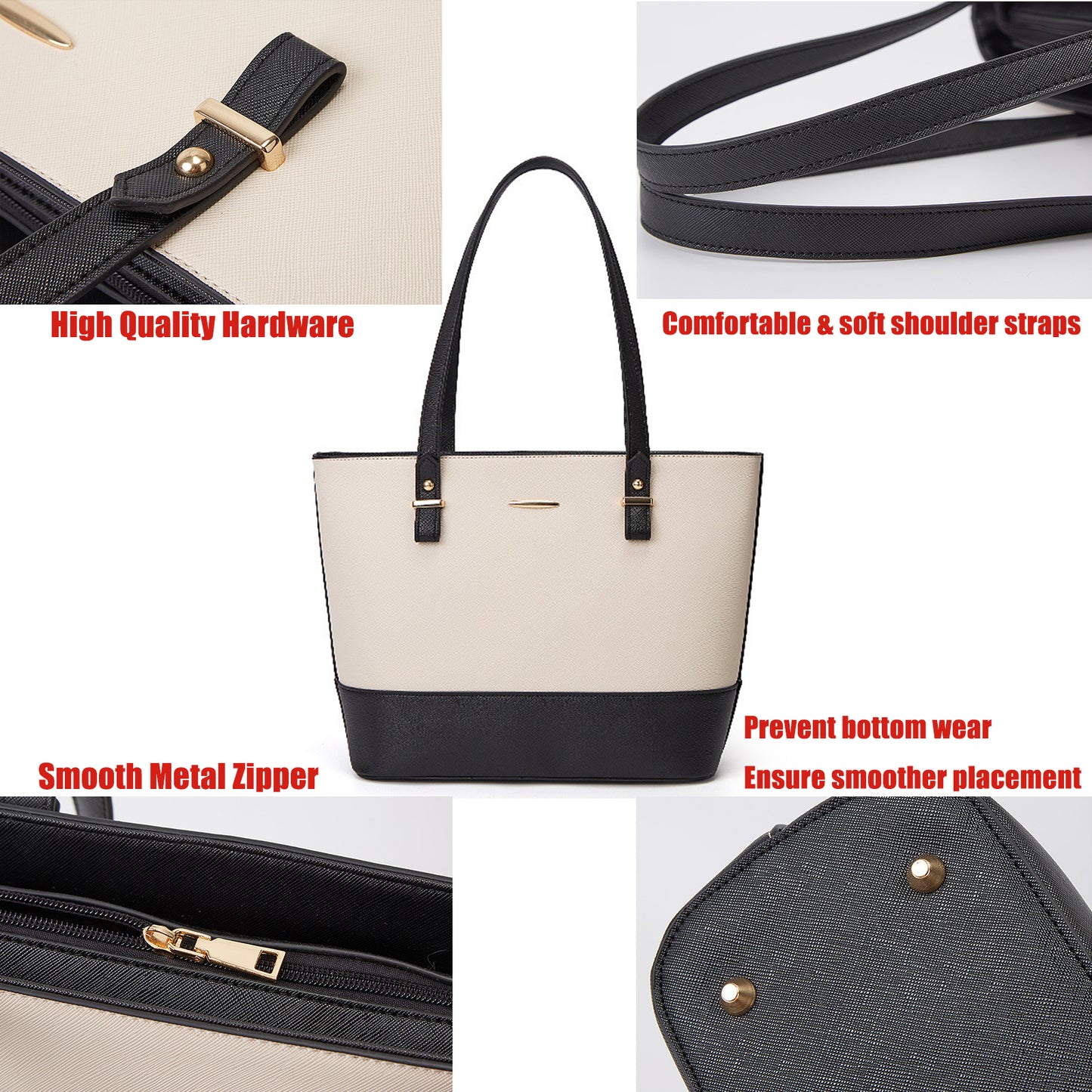 Sendefn Handbags for Women Shoulder Bags Ladies Tote Satchel Hobo 3pcs Purse Set